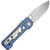 WE Knife Company - Tyro - 2.91" Stonewash CPM 20CV Foldable Knife w/ Blue Titanium Handle