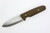 Battle Horse Knives - Salt Fork - 01 Steel Fixed Blade w/ Green Canvas Micarta Handle