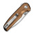 CIVIVI - Mini Shakan - Satin Finished Nitro-V Folding Knife w/Button Lock -  Coyote Brown Aluminum Handle CIVIVI - Mini Shakan - Satin Finished Nitro-V Folding Knife w/Button Lock -  Coyote Brown Aluminum Handle