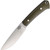 Bark River Knives: Highland Special A2 Steel, Fixed Blade Knife w/ Green Canvas Micarta Handle