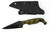 Stroup Knives: Bravo 5 , Black Cerakote Fixed Blade Knife w/ OD Green G10 Handle