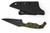 Stroup Knives: Bravo 5 , Black Cerakote Fixed Blade Knife w/ OD Green G10 Handle