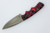 T.Kell Knives: Combatant - 3.21" Nickle Boron 80CRV-2 Steel Blade w/ Black & Red Burl G10 handle
