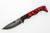 T.Kell Knives: Agent 001 - 3.35" Nickle Boron Nitro-V Steel Blade w/ Black & Red Burl G10 handle