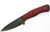 Primitive Woodsman - BC Bushcrafter - 4" Black Oxide 80CRV2 Steel Blade w/ Red Canvas Micarta Handle