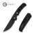 CIVIVI Noctis - Black Stonewashed Nitro-V Blade  - Crossbar Lock - Black G10 Handle