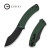 CIVIVI - Outlaw MUK - 3.47" Black Stonewashed 14C28N Blade  - Button Lock - Teal Green G10 Handle