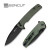 Sencut - Sachse - 3.47" Black Stonewash 9Cr18MoV Steel Folding Blade w/ Green Canvas Micarta Handle