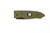 Hoffner Knives: SNAP Flatline - 3.5" Black 440C Super Steel Partially Serrated Folding Knife - Olive G10 Handle