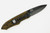 Hoffner Knives: SNAP Flatline - 3.5" Black 440C Super Steel Folding Knife - Corona Maduro G10 Handle