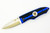 Hoffner Knives: SNAP Flatline - 3.5" Silver 440C Super Steel Folding Knife - Thin Blue Line G10 Handle