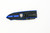 Hoffner Knives: SNAP Flatline - 3.5" Black 440C Super Steel Folding Knife - Thin Blue Line G10 Handle