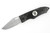 Hoffner Knives: SNAP Flatline - 3.5" Damascus Folding Knife - Carbon Fiber Handle