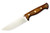 LT Wright Knives: Forest Trail - MagnaCut Steel - Flat - Desert Ironwood W/ Black Liners - 8
