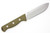Hellbender Blade Co. - Mud Pup - 4.75" Magnacut Stonewash Steel Fixed Blade W/ OD Green Micarta