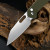 CJRB Cutlery - Pyrite-Alt - 3.11" Stonewash AR-RPM9 Folding Knife w/Button Lock -  Green G10 Handle