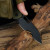 CJRB Cutlery - Pyrite-Alt - 3.11" Black PVD Coated AR-RPM9 Folding Knife w/Button Lock -  Green G10 Handle