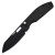 CJRB Cutlery - Ekko - 3.23" Black PVD Coating AR-RPM9 Folding Knife w/Button Lock -  Black Steel Handle