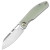CJRB Cutlery - Ekko - 3.23" Stonewash AR-RPM9 Folding Knife w/Button Lock -  Nature Green G10 Handle