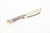 Woods Monkey - Lil Widdle Chete by L.T. Wright - AEB-L Steel - Convex Machete Grind - Satin Finish - Blue Bone Handle - 1