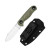 Kizer Knives - Drop Bear Fix 3 - 3.8" Stonewashed 14C28N Fixed Blade W/ Green Micarta Handle