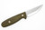 Battle Horse Knives - Sisu - 01 Steel Fixed Blade w/ Green Canvas Micarta Handle