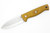 Battle Horse Knives - Smokey Mountain Razor - 01 Steel Fixed Blade w/ Natural Canvas Micarta Handle