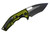 Heretic Knives - Medusa - Manual Folder - 3" Magnacut Steel Black DLC Finish Blade W/ OD Green Aluminum Grip