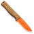 Reiff Knives: F3 Extreme Conditions - Field Survival Knife - Fixed Blade - CPM 3v, Saber, Hi-Vis Orange Blade, Coyote Tan G10 Handle