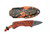 Angler Knives - Swimmer - CPM Magnacut Steel - Saber Swedge Grind - Black & Orange Paracord Wrapped Handle