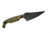Stroup Knives: Mini 2, Black Cerakote Fixed Blade Knife w/ OD Green G10 Sculpted Handle