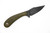Primitive Woodsman - Guide Knife - 2.75" Black Oxide 80CRV2 Steel Blade w/ Green Micarta W/ Black Liners Handle