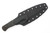 Primitive Woodsman - Bushcraft Light - 3.75" Black Oxide 80CRV2 Steel Blade w/ Black Rubber Handle