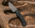 Half Face Blades - Beef Harpoon Back Country - Black Canvas Micarta, Allen Bolts, Textured Grip