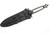 Half Face Blades - V-42 Dagger - White Over Black G10, Armor Black Cerakote, Allen Bolts, Textured Grip
