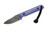 JP Bladesmithing - Fang EDC- 2.25" AEB-L Fixed Blade W/ Purple Dyed G10 Handle & Purple Leather Sheath