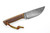 Bald Man Knife & Tool - B.A.S.K. Compact - 2.8" 1095 Steel Fixed Blade W/ Vintage Micarta Handle & Brown Kydex Sheath