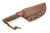 Bald Man Knife & Tool - B.A.S.K. Compact - 2.8" 1095 Steel Fixed Blade W/ Vintage Micarta Handle & Brown Kydex Sheath