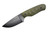 Anthem Knife & Implement - Mule - 3.5" Black Cerakote 52100 Steel Fixed Blade W/ OD Green G10 Handle