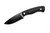 Anthem Knife & Implement - NO. 76 - 3.375" Black Cerakote 52100 Steel Fixed Blade W/ Black G10 Handle