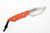 Heretic Knives - Kobold - Fixed Blade - 2.5" Stonewash Magnacut Steel Bowie Blade W/ Orange G10 Handle