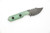 Tactical Pterodactyl Knives - Mini Bowie - 1.75" Magnacut Fixed Blade W/ Jade G-10 Handle & Woodland Camo Kydex Sheath
