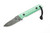 JP Bladesmithing - Fang XL - 3.125" AEB-L Fixed Blade W/ Opal G-10 Handle & Green Leather Sheath