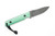 JP Bladesmithing - Fang XL - 3.125" AEB-L Fixed Blade W/ Opal G-10 Handle & Green Leather Sheath