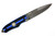 Hoffner Knives: Hand Spear - 5" Black 440C Stainless Steel Fixed Blade Knife - Thin Blue Line G10 Handle