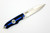 Hoffner Knives: Hand Spear - 5" Silver 440C Stainless Steel Fixed Blade Knife - Thin Blue Line G10 Handle