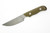 Hellbender Blade Co. - Outfitter - 3.5" Magnacut Tumbled Steel Fixed Blade W/ OD Green Micarta Handle