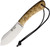 Joker Knives - Nessmuk - 4.5" Satin 14C28N Steel Fixed Blade w/ Curly Birch Handle