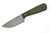 Very Good Knife Company - Adventure - 3.75" AEB-L Fixed Blade W/ Green & Black Canvas Micarta Handle