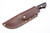 Lishen Knives - Dakota - 3.75" AEB-L Fixed Blade W/ Burgundy Canvas Micarta Handle